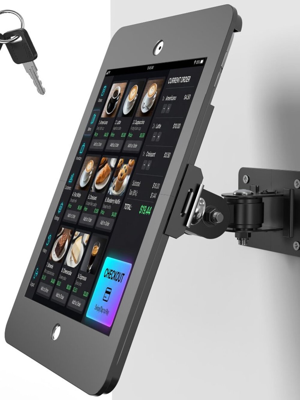 New in box Anti-Theft iPad Wall Mount Bracket, Heavy-Duty Aluminum Tablet Kiosk